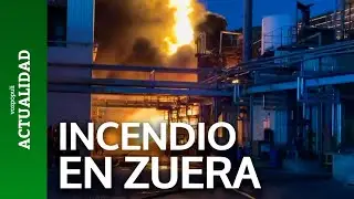 Un incendio en una planta química de Zuera (Zaragoza) obliga a confinar a miles de vecinos