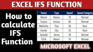 #Ifs Function | How to use the IFS function in Microsoft Excel | Properly Use Excel IFS Function
