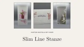 DIN lang Karten basteln mit Slimline Stanzen von 