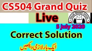 cs504 grand quiz || Midterm grand quiz solution|| sovled spring 2020/
