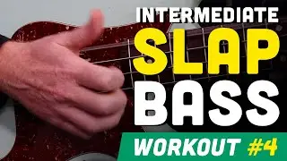 🎸Intermediate Slap Bass Workout #4: Master Slow Tempo Slap Grooves 🔥