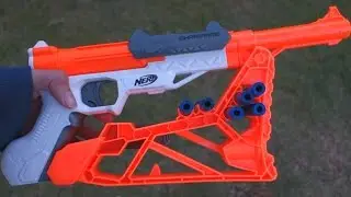 Nerf N-Strike Sharp Fire - Range Test (Stock) (1st On Youtube)