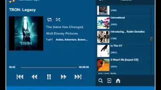 Crestron Mediaplayer UI controlling Kodi
