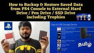 How to Backup & Restore Saved Data from PS4 Console to External Hard Drive / Pen Drive / SSD Drive?