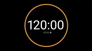 120 Minute Countdown Timer with Alarm / iPhone Timer Style