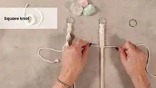 How to make macramé crystal key rings
