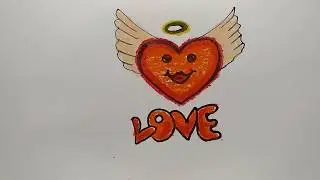 How to Draw a Heart with Wings and Crown (easy drawing tutorial) - Art Lessons - Art for Kids Hub