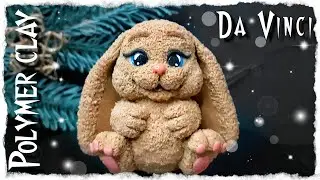 Кролик зайчик из полимерной глины / кролик из глины своими руками / мастер класс по лепке
