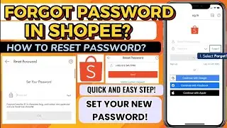 FORGOT PASSWORD IN SHOPEE! HOW TO RESET AND RECOVER YOUR PASSWORD? SOLVED!