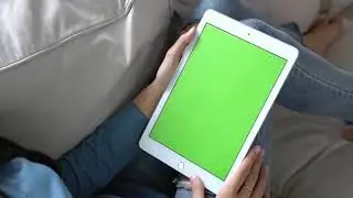 Green Screen Effects || Woman Using Tablet Computer
