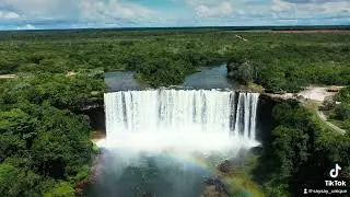 Waterfall & Rainbow 🌈 HD Drone Shot on Loop. Subscribe Like 👍 & Comment for more!