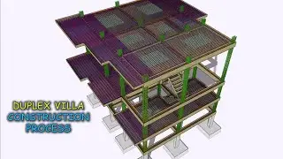 Full Building Construction Process | Structure | Architecture | Duplex Villa | Peace of Eyes
