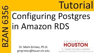Tutorial - Configuring PostgreSQL in Amazon RDS