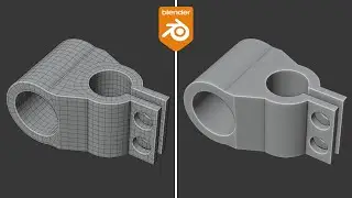 Blender Practice – Modeling a Mechanical Pipe Clamp Mount