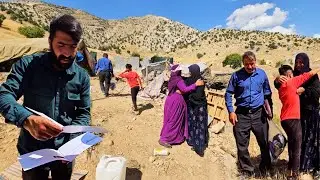 Nomadic family returning from the hospital after their mother's treatment