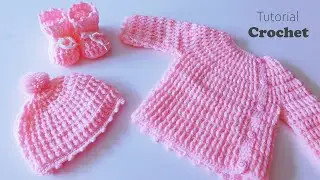 Como tejer un ajuar: Gorrito para bebe a crochet .Tutorial paso a paso. Liliana Milka