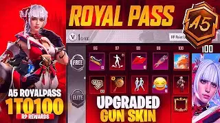 💯 Confirm (A5 Royale Pass) 3D Leaks 🤣 1 to 100 RP Rewards - PUBGM BGMI