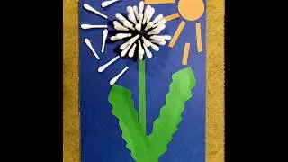 ОДУВАНЧИК из пластилина и ватных палочек. DIY Поделка своими руками. Мастер класс