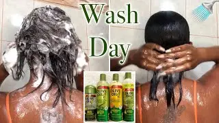 Wash Day ft ORS Haircare| Relaxed Hair| My Relaxed Hair Wash Day Routine ~ Petite C
