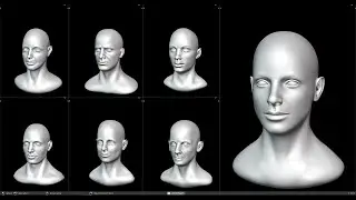 Sculpture techniques in Blender 3D. Final Part: Refining the sculpture by morphing.