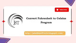 Convert Fahrenheit To Celsius in Java Program