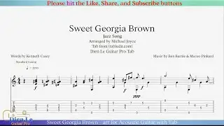 Sweet Georgia Brown - arr for Acoustic Guitar with Tab