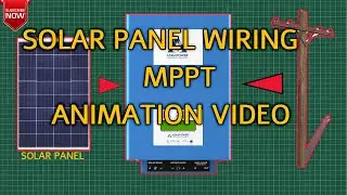 Solar panel wiring animation, @emteche3d #solar panel