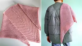 A very simple crochet scarf, shawl, baktus, or kerchief. For beginners.