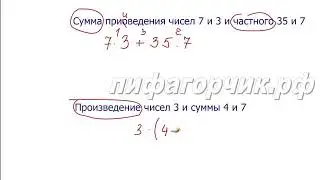 Математика 5 класс. Числовые и буквенные выражения