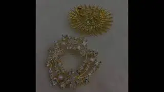 NEW Designer Pearl and Stone Work Saree Pin