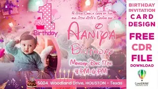 Birthday Invitation Card Design in CorelDraw | How to Make Birthday Invitation Design in CorelDraw
