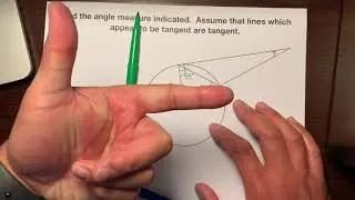Finding Angle Measures given a tangent line and radius