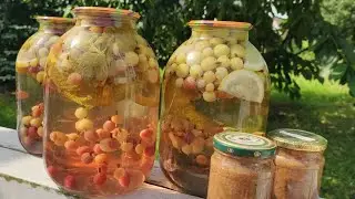 Заготовки из крыжовника на зиму. Компот " МОХИТО". Соус к мясу из крыжовника.
