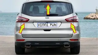 FORD S-MAX. Как снять задний фонарь