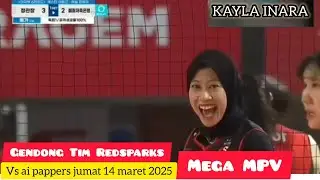 Redsparks vs Ai pappers 3 - 0  mega2ati 35 poin dan raih MPV pertandingan