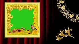 No copyright Golden Moving Ring Green Screen Frame HD Video Background 2021 For Video Editing 542