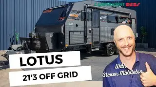 Here's Steve Taking A Look at the Lotus Caravans Off Grid 213