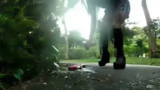 Crush Coke Cans With Knee-High Platform Boots