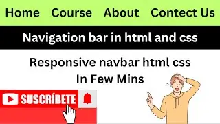 navigation bar in html and css | responsive navbar | navbar html css | html |