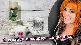How to DECOUPAGE NAPKINS on a candle (IT'S EASIER THAN YOU THINK)