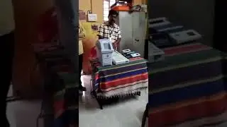 New voteing machine in Kerala with papper