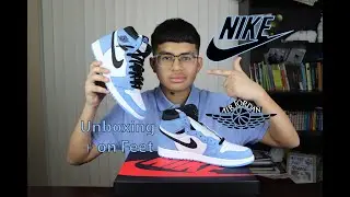 Unboxing + on feet Nike Air Jordan 1 retro high og University Blue