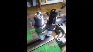 Свеча с магазина после работы на настроенном холостом ходу.