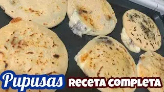 Como hacer PUPUSAS‼️receta COMPLETA CHICHARRÓN, FRIJOLES, CURTIDO Y SALSA, LA RECETA COMPLETITA‼️