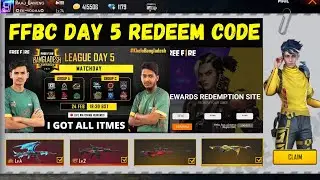 ffbc day 5 redeem code | day 5 ffbc redeem code | today redeem code free fire | raaj gaming