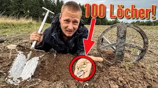 I'm digging 100 HOLES in an abandoned settlement! (What will I find?! 🤔) - Treasure hunting with ...