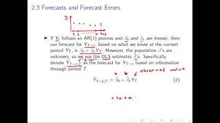 8.2.3 Time Series - Forecasts and Forecast Errors