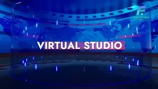 Center 3D Virtual News Studio ver 3 | 4K Footage