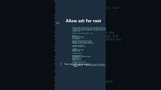 Allow ssh for root | Ubuntu 