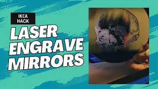 DIY IKEA Hack: Laser Engraving a Skull on Copper Mirror | Easy Home Décor